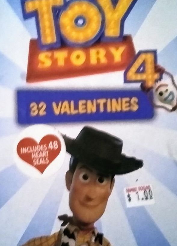 Toy Story Kids Valentine Cards With Heart Sticker Seals