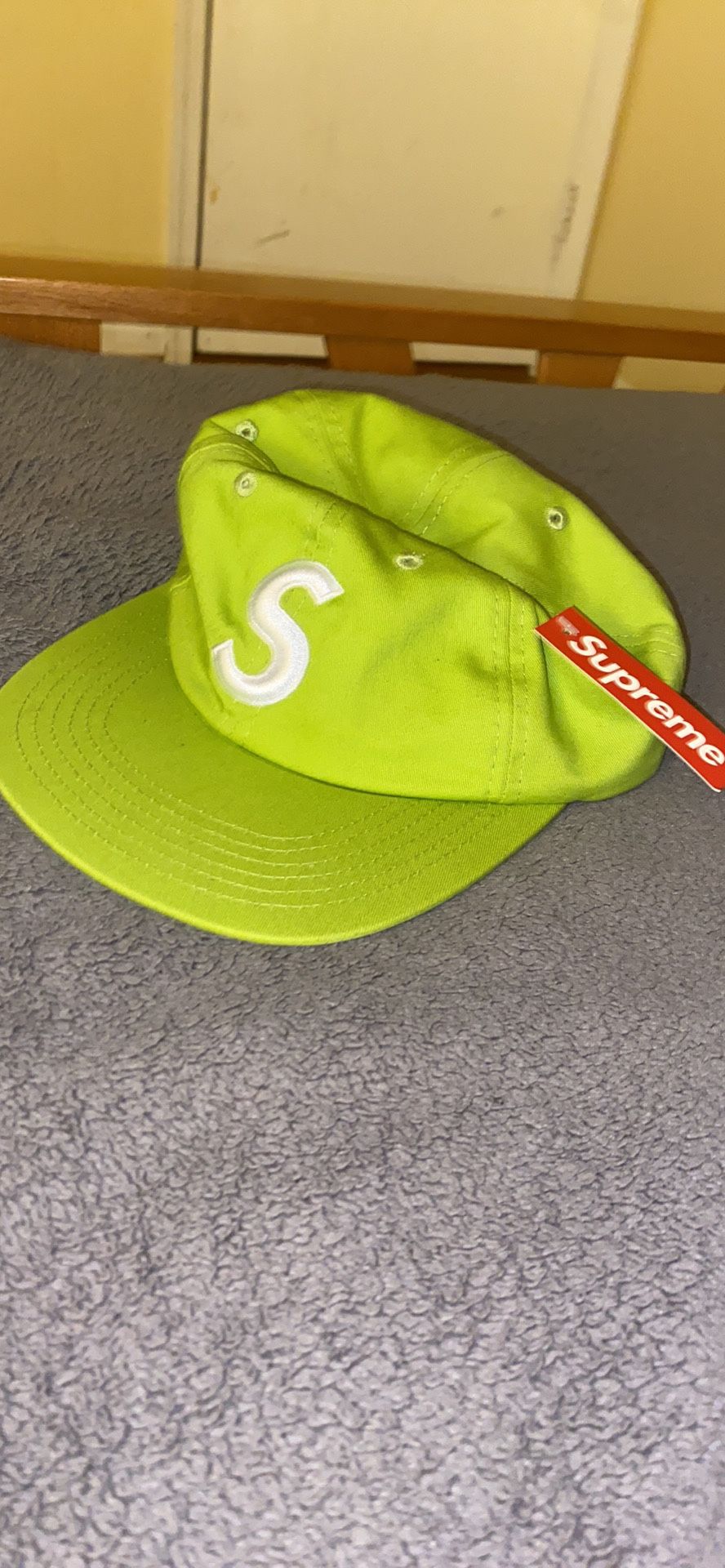 Supreme S Hat Lime Green
