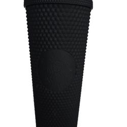 Starbucks Matte Black Studded Tumbler Cup with Lid & Straw – Reusable – 24 oz