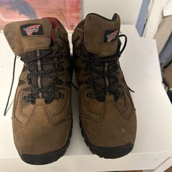 Red Wing Brown Leather Lace-up Steel Toe Hiker Boots Size 11