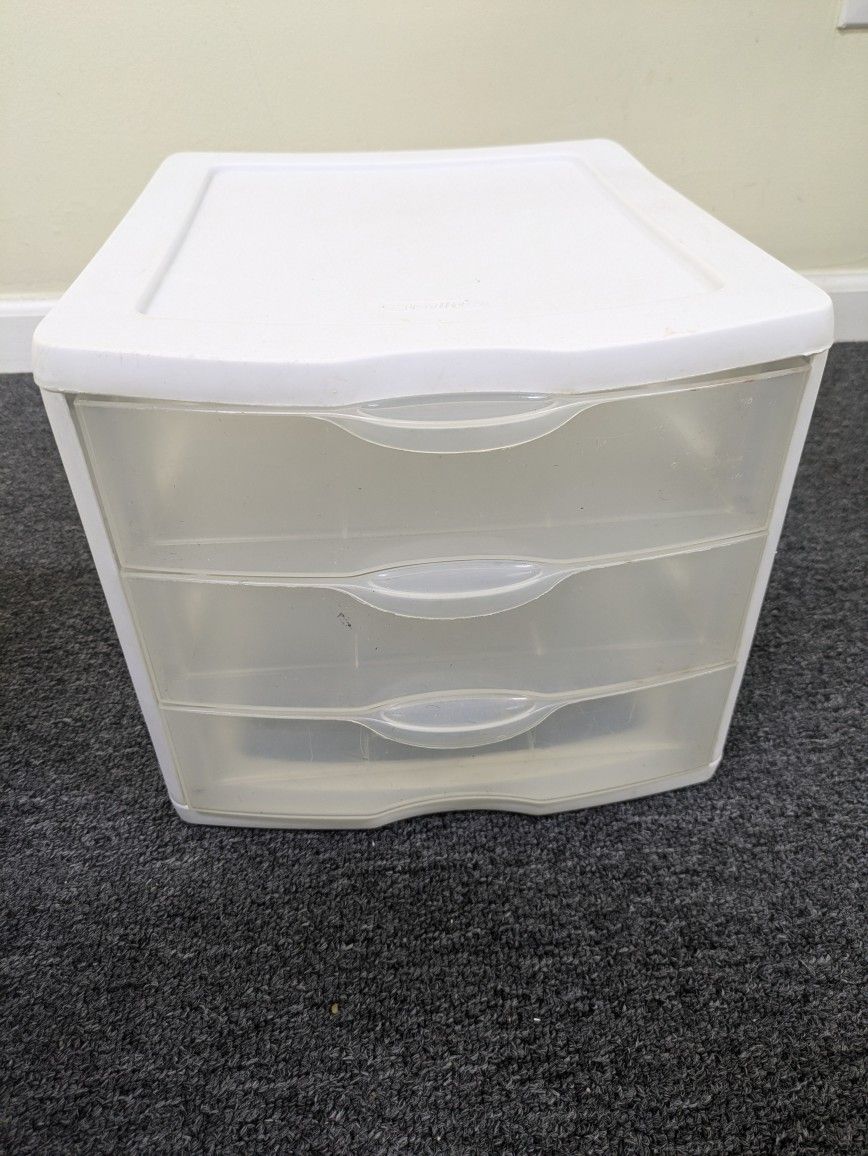 3 Drawer Plastic Storage Organizer