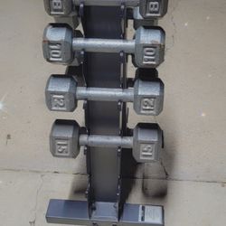 Iron Dumbell  Rack With Weights Set Of 15/12/10/8