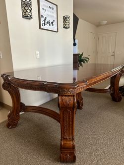 AICO Morocco Solid Wood Extendable Dining Table