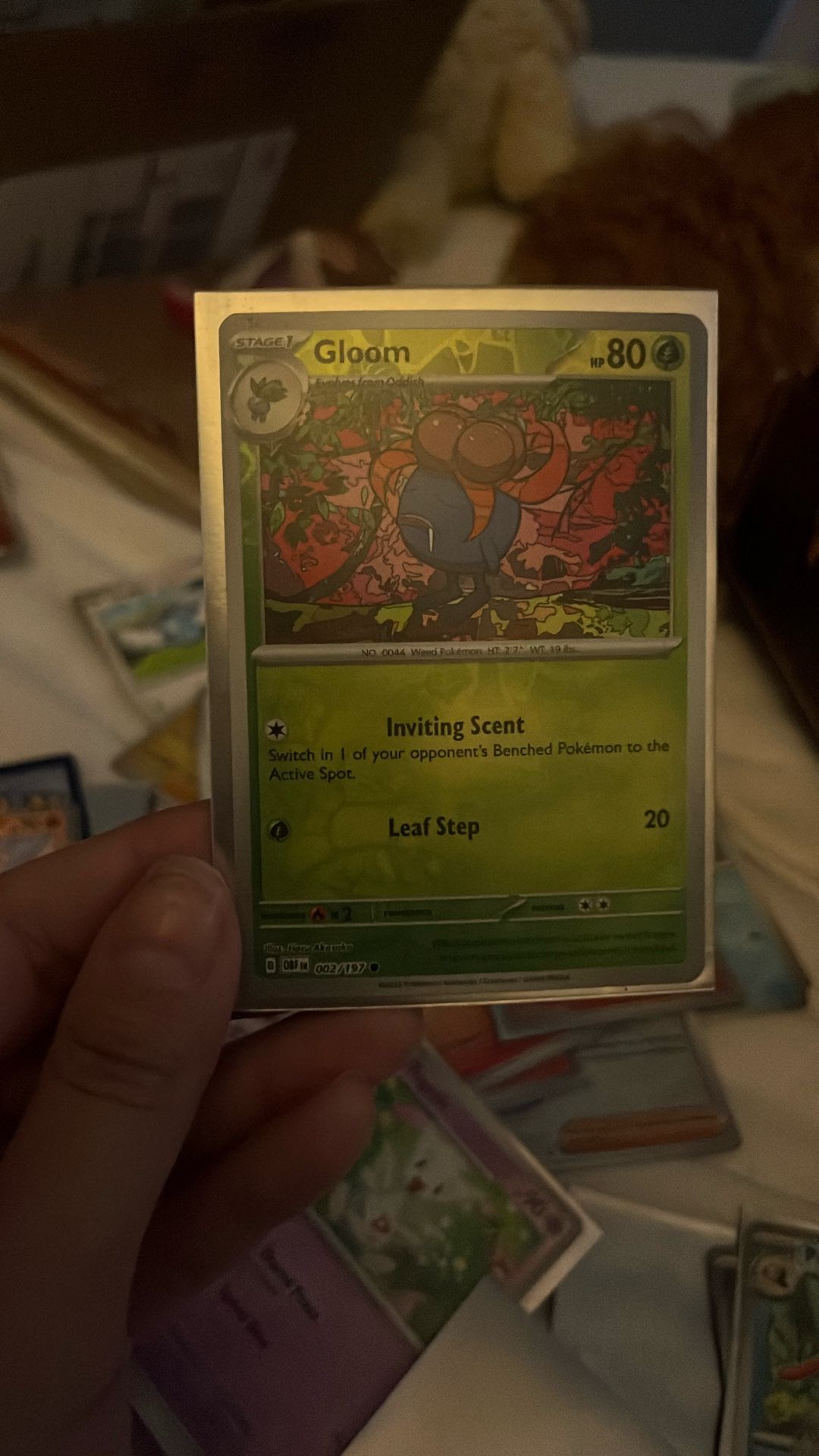 Gloom Holo Obsidian Flames Pokemon Card