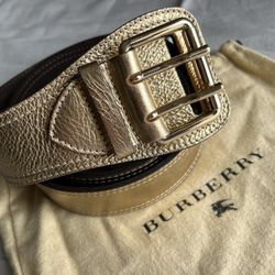 Burberry Gold Belt 32/80 (size S) 
