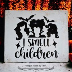 LAST ONE! Brand New! 10"x 8" Halloween "I Smell Children" Wall Sign | SHIPPING IS AVAILABLE