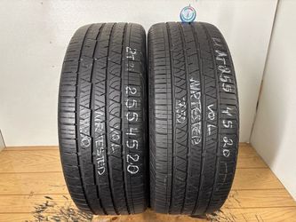 2 tires 255 45 20 Continental Crosscontact lx sport high tread no repairs