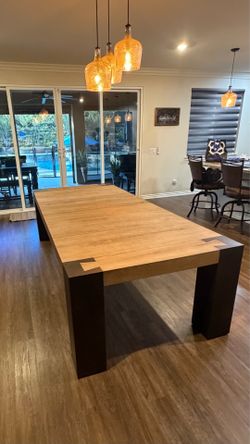 Brand New Arhaus Telluride 108" Dining Table – Tulum Finish (Retails for $8,000)