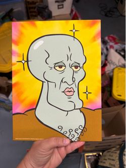 Handsome Squidward on Canvas
