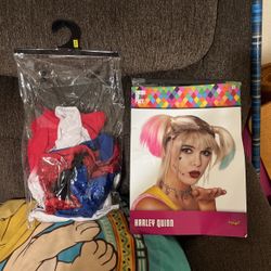 Harley Quin Outfit And Wig 