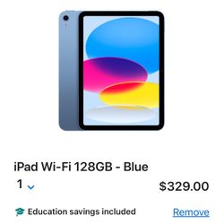 ipad wifi 128g blue
