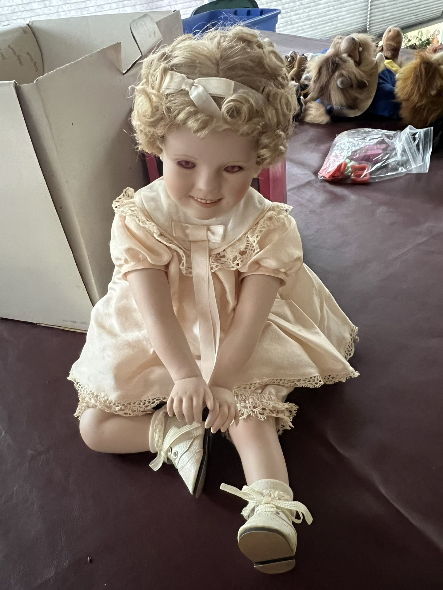 Danbury Mint Bisque porcelain Shirley Temple toddler doll
