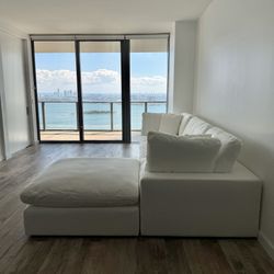 New White Sectional Cloud Couch Sofa