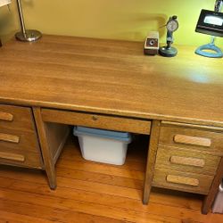 Vintage teachers desk.