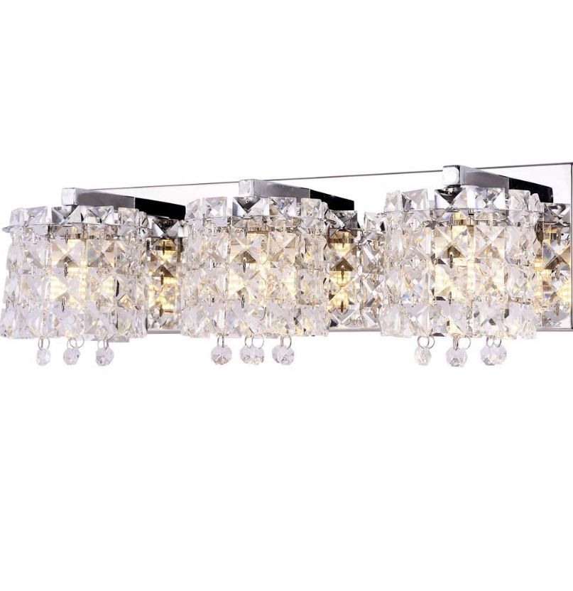 Bathroom vanity light crystal scone chandelier/home decor/Kirkland/homesgood/light fixture
