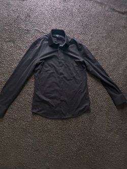 Brown Long Sleeve Button-Up Dress Shirt, EXPRESS