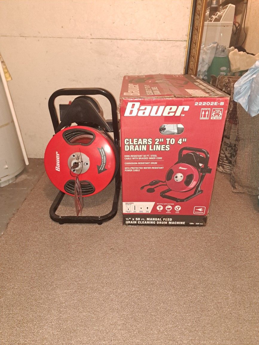 Bauer Drain Cleaning Drum Machine