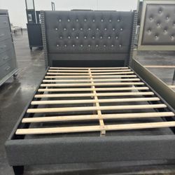 Queen Grey Button W Ortho Matres!!!!!