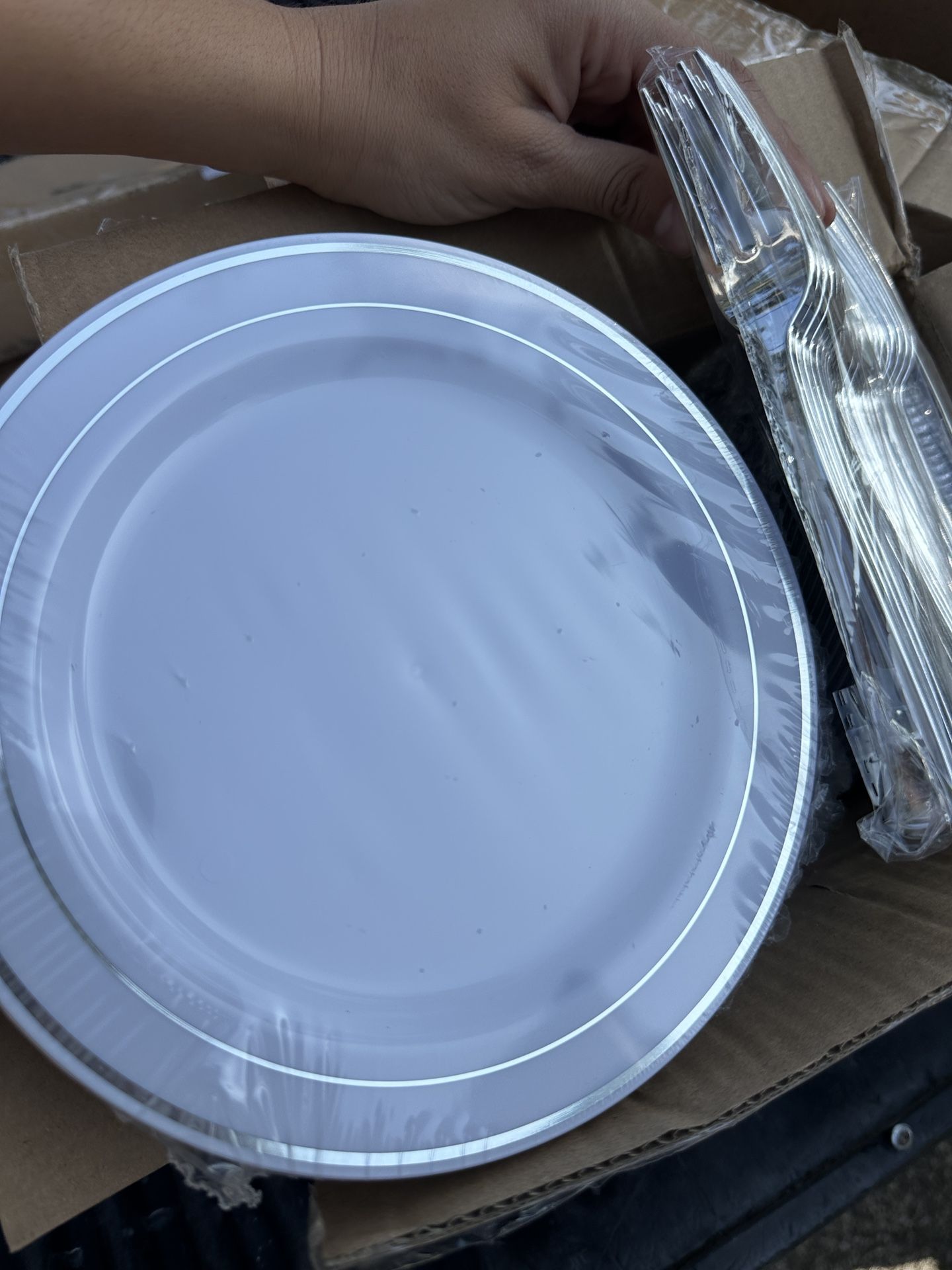 New Box Of Disposable High Quality Party Plates & Utensils