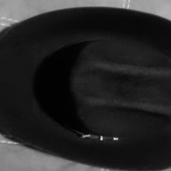 Black felt cowboy hat