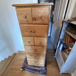 6 Drawer Tall Dresser 19.5” Wide X 16” Deep X 53” Tall