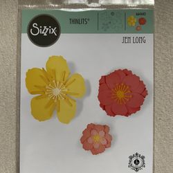 Sizzix Thinlits Die Set 7Pk Floral Blossom 664443