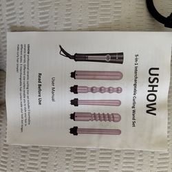 Curling Iron Set with 4 interchangeable wands