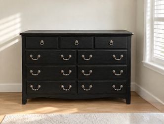 Black wood Dresser and nightstand