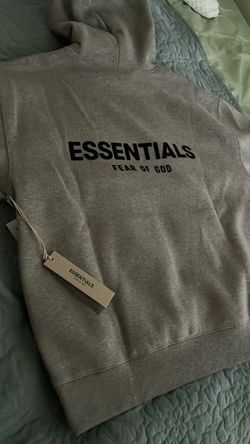 Grey essentials hoodie size large