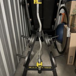 Olympic Weight Rack with Plates & Barbell – Great Condition