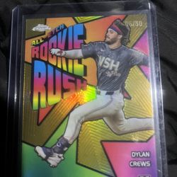 2025 MLB Topps Chrome Dylan Crews All-Etch Rookie Rush Trading Card