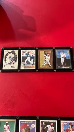 4 card Base ball plaque