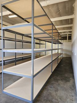 Industrial Shelving 8 ft W x 4 ft D 5 Tier Warehouse Storage Rack Similar to Uline Stronger Than Home Depot Lowes And Costco Delivery Available