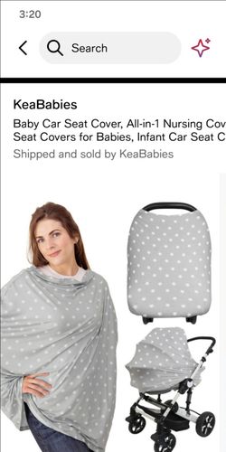 KeaBabies car seat and nursing cover
