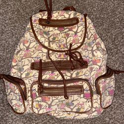 Cute Owl print backpack