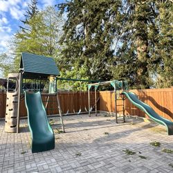 Playground Lifetime Double Slide Deluxe Playset - Do It Yourself, Green