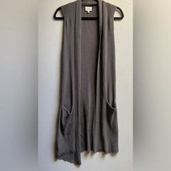 Wilfred Aritzia Dunkirk Long Line Sweater Vest Cardigan Sz XXS