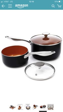 MICHELANGELO Pots and Pans Set 12 Pieces, Nonstick Copper Cookware