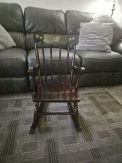 Dark Wood Children's Rocking Chair