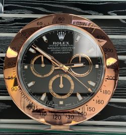 DAYTONA Cosmograph Wall Clock | Rose Gold Bezel Insert | Black Dial