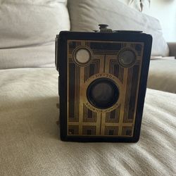 Vintage Kodak Brownie Junior Six-20 Box Camera- Check us out and our huge collection of Vintage Cameras