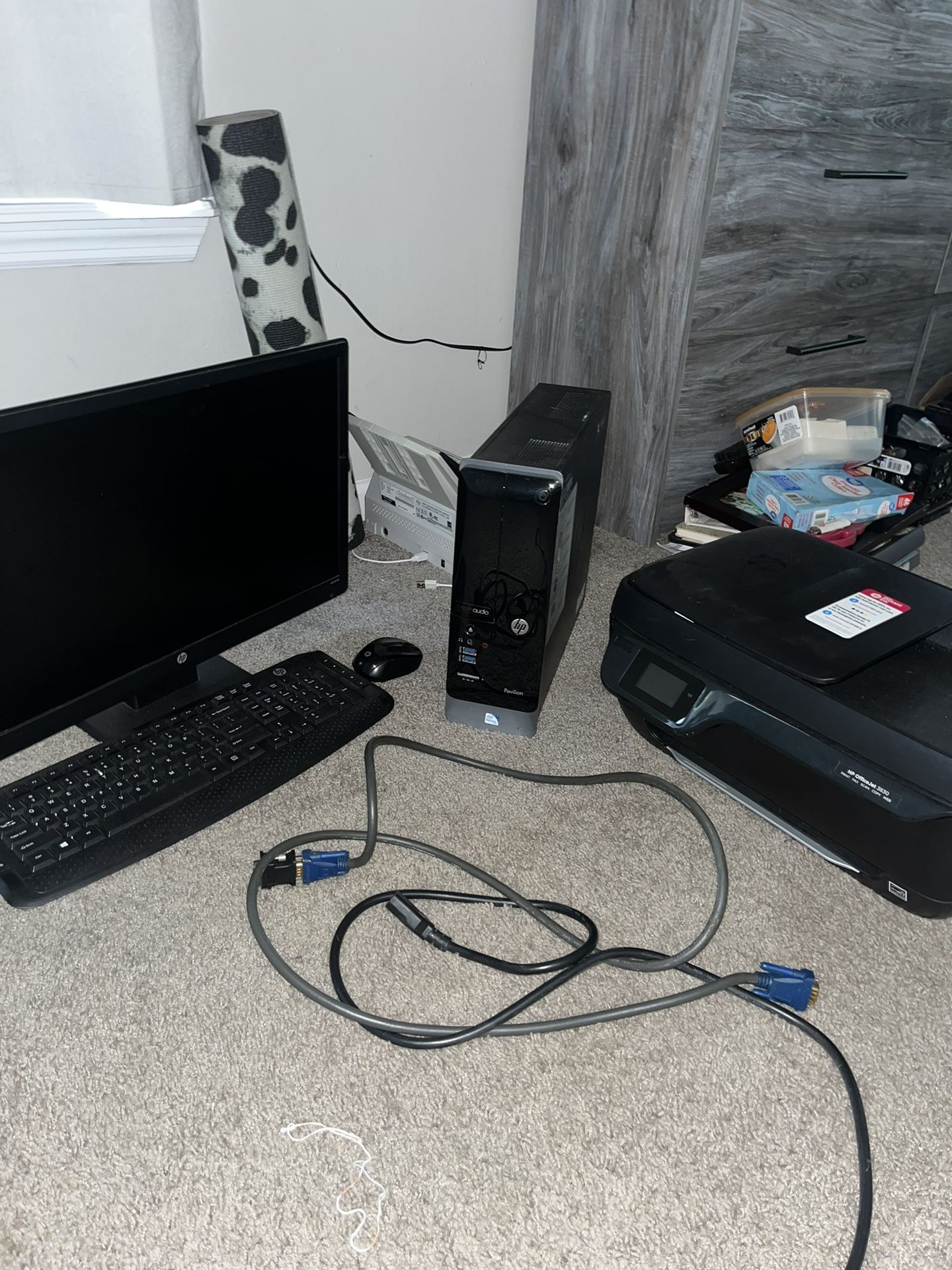 HP Desk Top And HP Printer And Fax