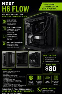 Gaming PC Case NZXT H6