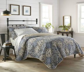 Stone Cottage King Quilt Set - Arell Blue