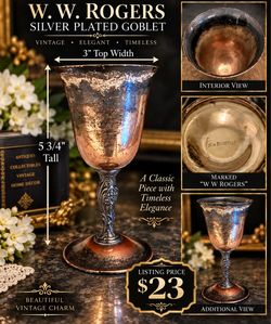 W.W. Rogers Silver Plated Goblet