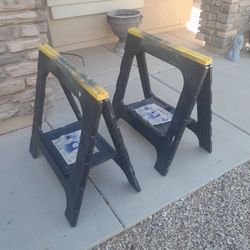 2 Workhorse Saw Horses Sawhorses 29" Long Foldable