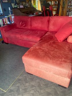 Macy’s Red Sofa with Chaise
