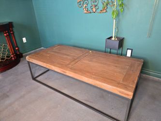 Farm Style Wooden Coffee Table