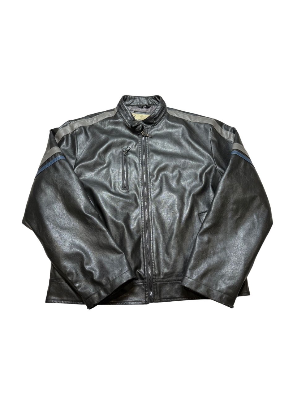 Distressed Y2K Vintage 72 Motorcycle Leather Jacket Size Medium