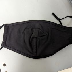 Black Cloth Masks With Nose Wire And Ear Loops